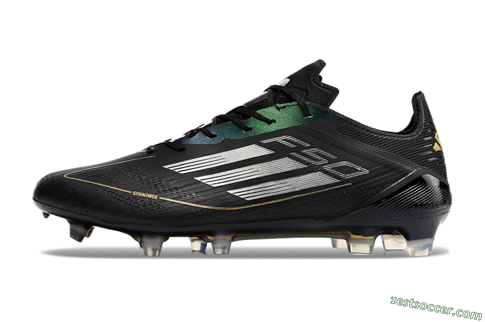 Adidas F50 Adizero FG Low-Tops Soccer Cleats - Black/Gold/Silver 0
