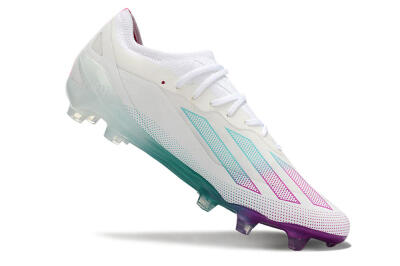 Adidas X23 crazyfast.1 Messi FG Low-Tops Soccer Cleats - White/Pink/Green