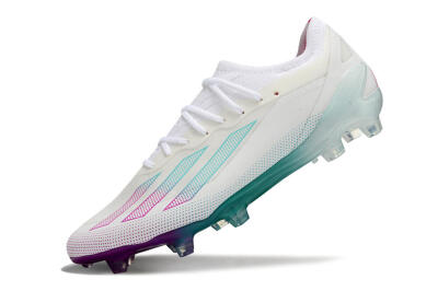 Adidas X23 crazyfast.1 Messi FG Low-Tops Soccer Cleats - White/Pink/Green