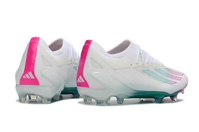 Adidas X23 crazyfast.1 Messi FG Low-Tops Soccer Cleats - White/Pink/Green