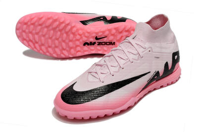Nike Air Zoom Mercurial Superfly 9 Elite TF High-Tops Soccer Cleats - Pink/Pink/Black