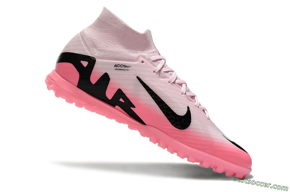 Nike Air Zoom Mercurial Superfly 9 Elite TF High-Tops Soccer Cleats - Pink/Pink/Black 4