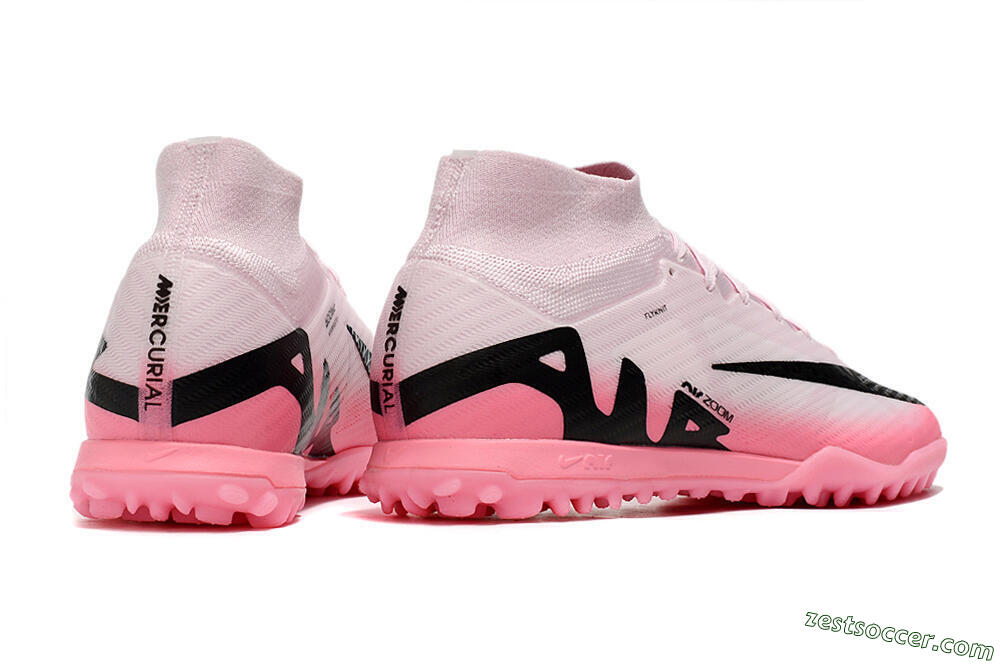 Nike Air Zoom Mercurial Superfly 9 Elite TF High-Tops Soccer Cleats - Pink/Pink/Black 6