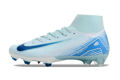 Nike Air Zoom Mercurial Superfly 10 Elite FG High-Tops Soccer Cleats - Jade/White/Blue