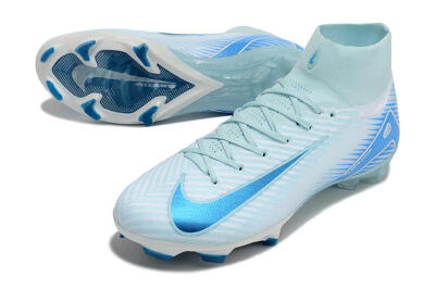 Nike Air Zoom Mercurial Superfly 10 Elite FG High-Tops Soccer Cleats - Jade/White/Blue