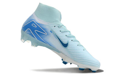 Nike Air Zoom Mercurial Superfly 10 Elite FG High-Tops Soccer Cleats - Jade/White/Blue