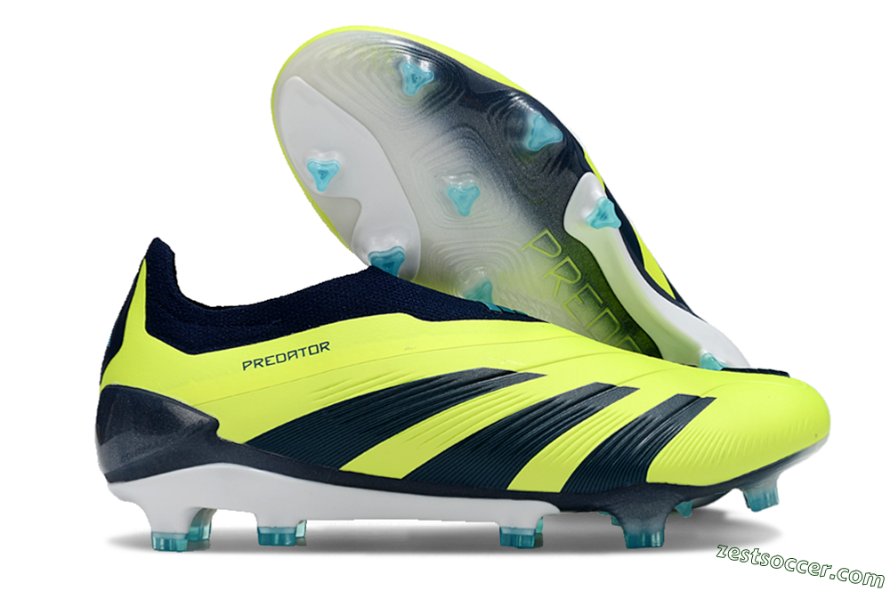 Adidas Predator Accuracy+ FG Low-Tops Soccer Cleats - Yellow/Blue/White 0