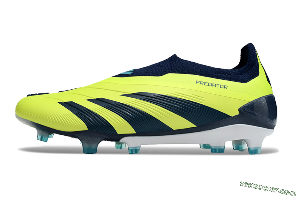 Adidas Predator Accuracy+ FG Low-Tops Soccer Cleats - Yellow/Blue/White 2