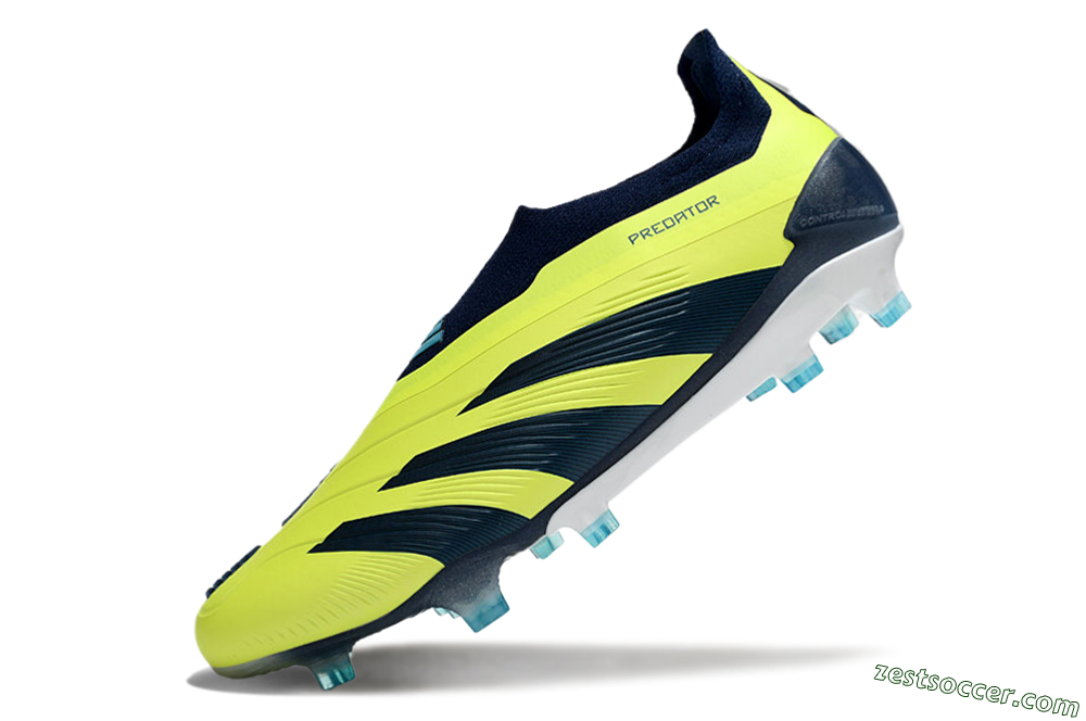 Adidas Predator Accuracy+ FG Low-Tops Soccer Cleats - Yellow/Blue/White 5