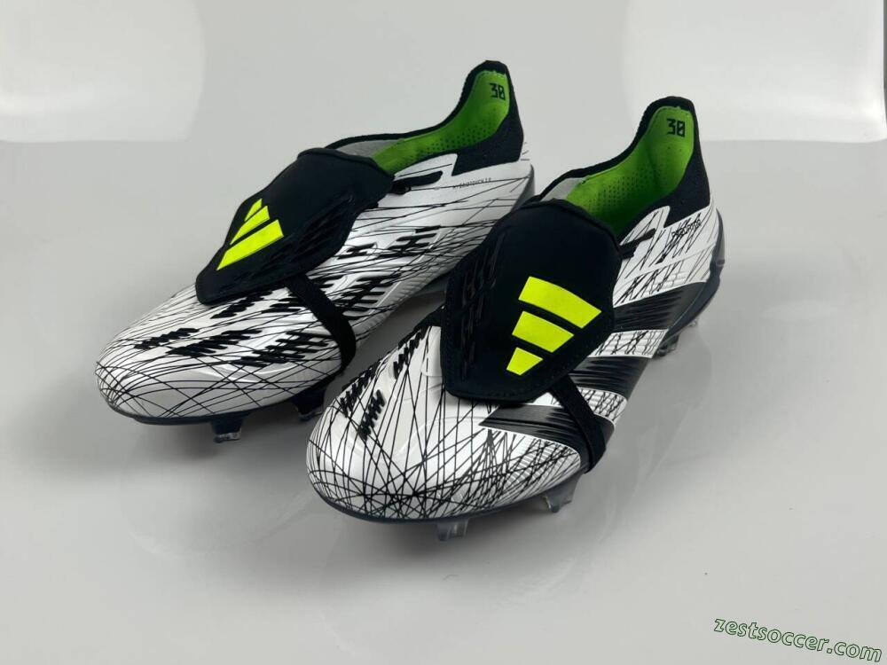 Adidas Predator Elite Foldover Tongue FG Low-Tops Soccer Cleats - White/Black/Yellow