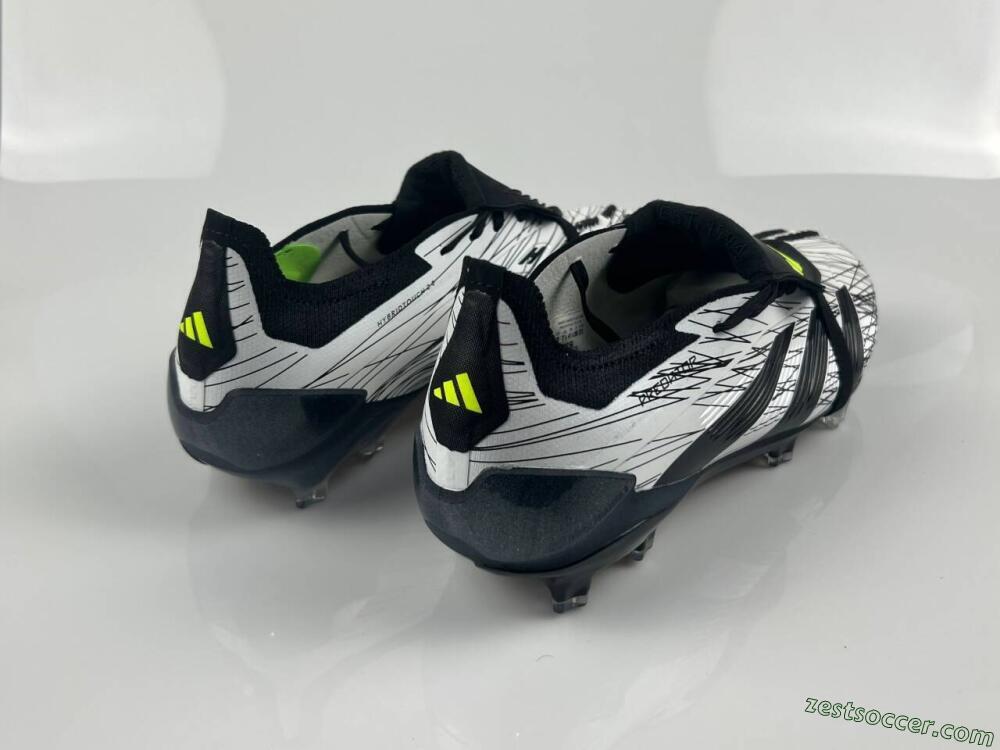 Adidas Predator Elite Foldover Tongue FG Low-Tops Soccer Cleats - White/Black/Yellow
