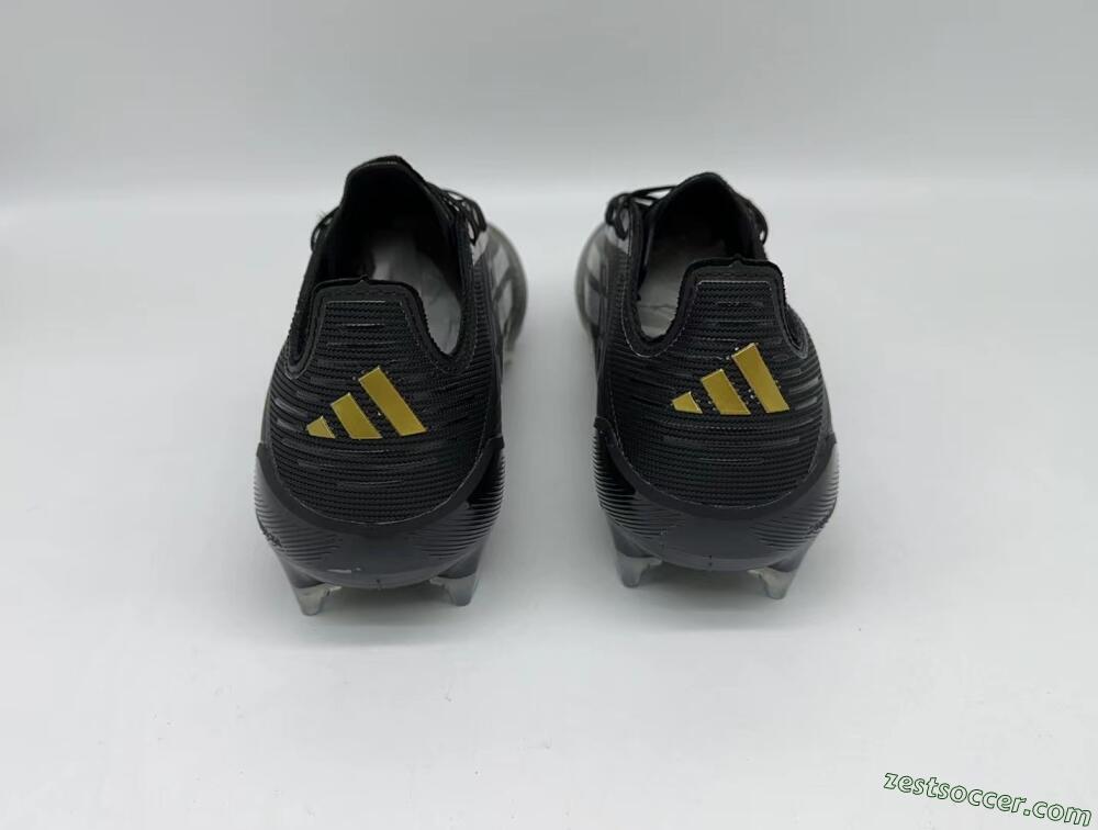 Adidas F50 Adizero FG Low-Tops Soccer Cleats - Black/Gold/Silver