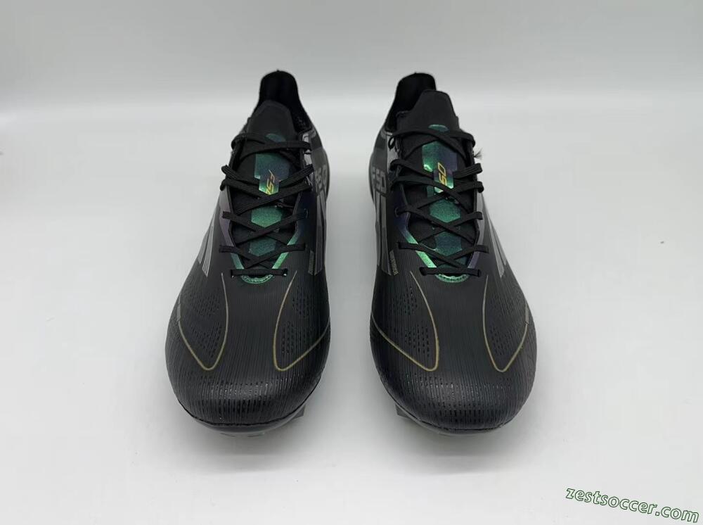 Adidas F50 Adizero FG Low-Tops Soccer Cleats - Black/Gold/Silver