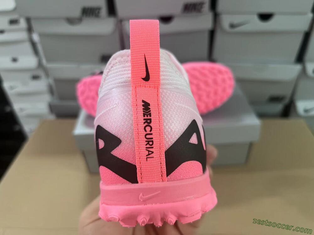 Nike Air Zoom Mercurial Vapor 15 Pro TF Low-Tops Soccer Shoes - Pink/Black