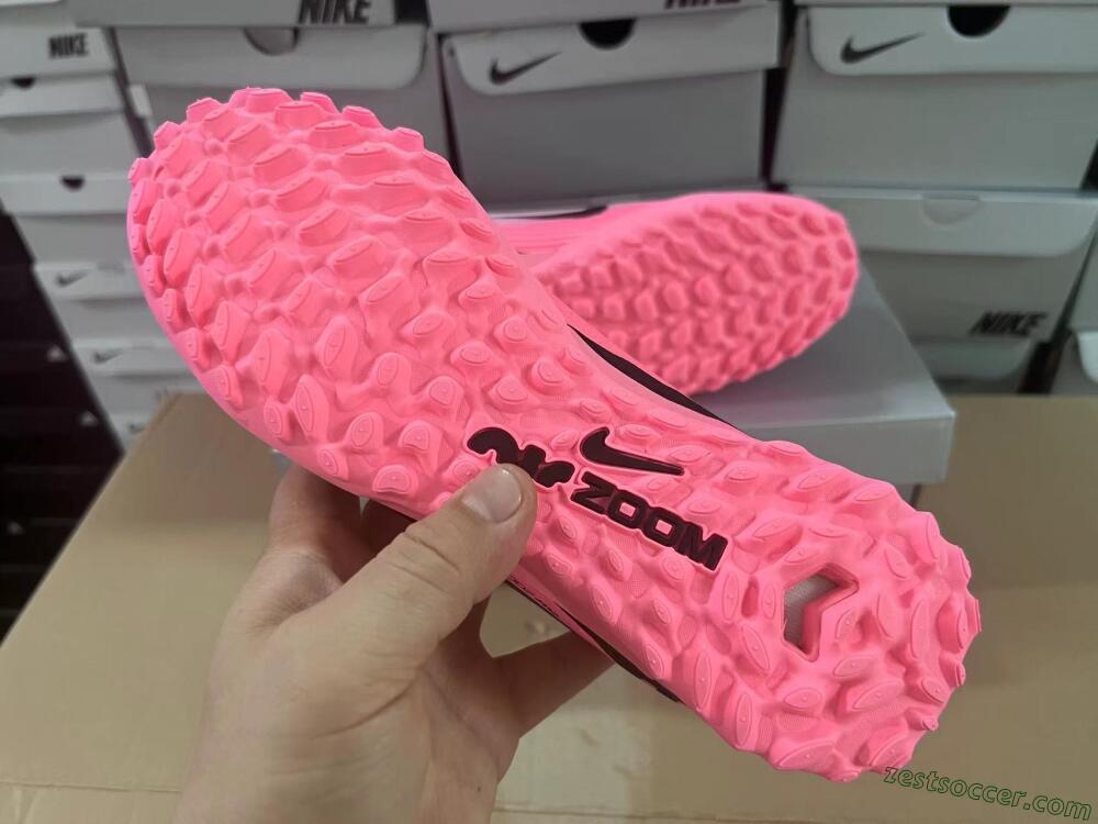 Nike Air Zoom Mercurial Vapor 15 Pro TF Low-Tops Soccer Shoes - Pink/Black