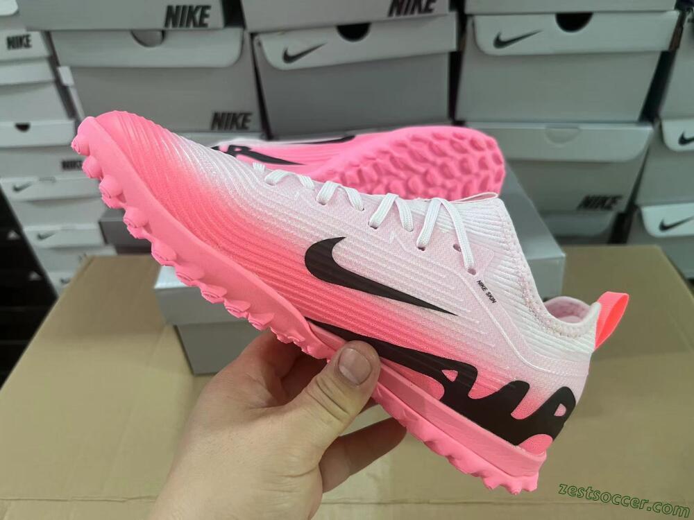 Nike Air Zoom Mercurial Vapor 15 Pro TF Low-Tops Soccer Shoes - Pink/Black