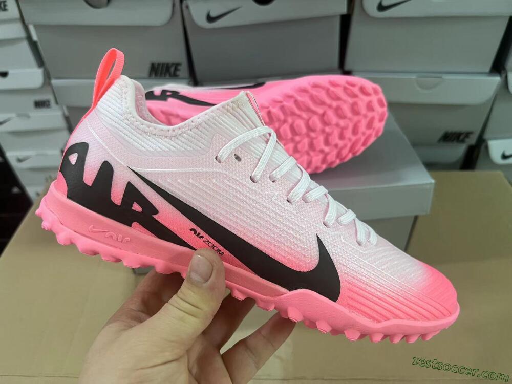 Nike Air Zoom Mercurial Vapor 15 Pro TF Low-Tops Soccer Shoes - Pink/Black
