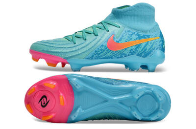 Nike Phantom Luna Elite FG High-Tops Soccer Cleats - Jade/Blue/Orange