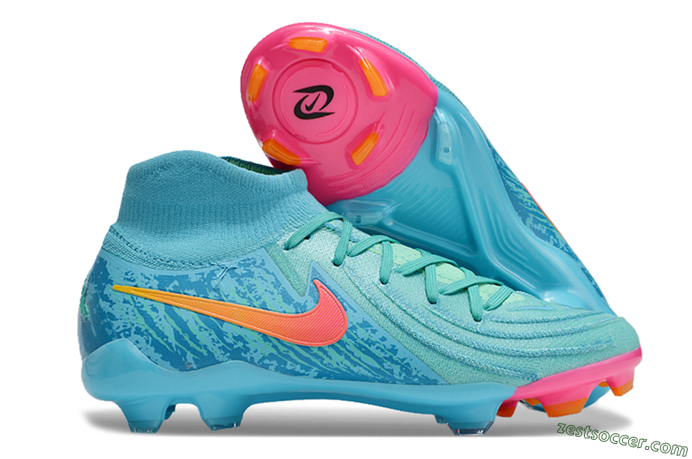 Nike Phantom Luna Elite FG High-Tops Soccer Cleats - Jade/Blue/Orange 0