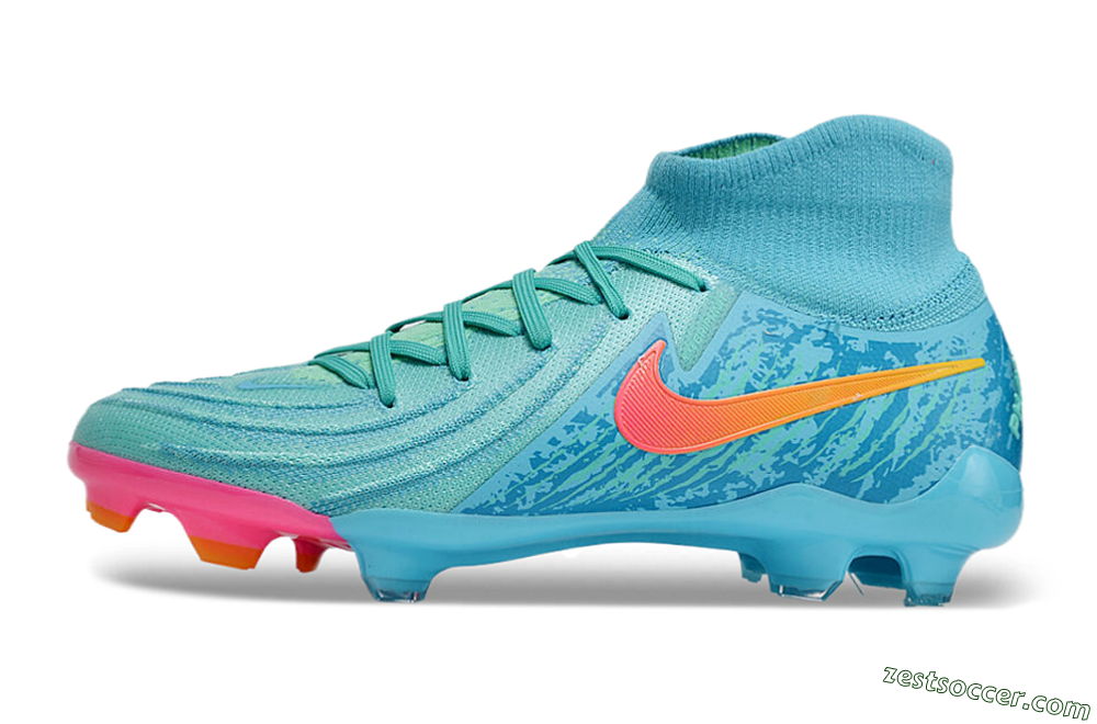 Nike Phantom Luna Elite FG High-Tops Soccer Cleats - Jade/Blue/Orange 2