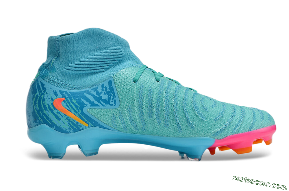 Nike Phantom Luna Elite FG High-Tops Soccer Cleats - Jade/Blue/Orange 4