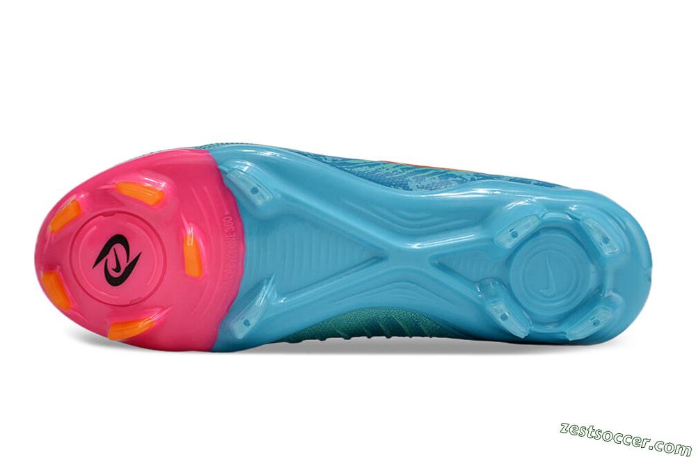 Nike Phantom Luna Elite FG High-Tops Soccer Cleats - Jade/Blue/Orange 6