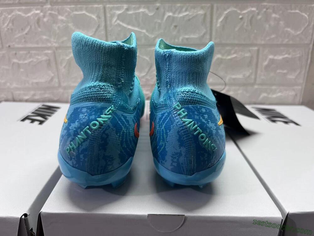 Nike Phantom Luna Elite FG High-Tops Soccer Cleats - Jade/Blue/Orange