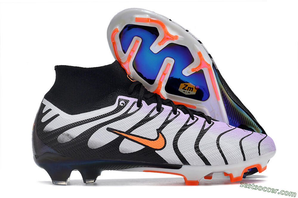 Nike Air Zoom Mercurial Superfly 9 Elite FG High-Tops Soccer Cleats - Purple/Black/Orange 0