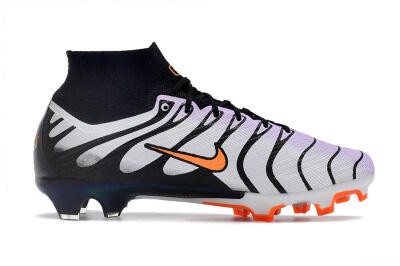 Nike Air Zoom Mercurial Superfly 9 Elite FG High-Tops Soccer Cleats - Purple/Black/Orange