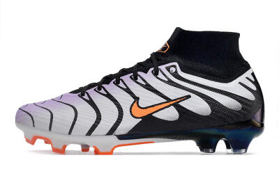 Nike Air Zoom Mercurial Superfly 9 Elite FG High-Tops Soccer Cleats - Purple/Black/Orange