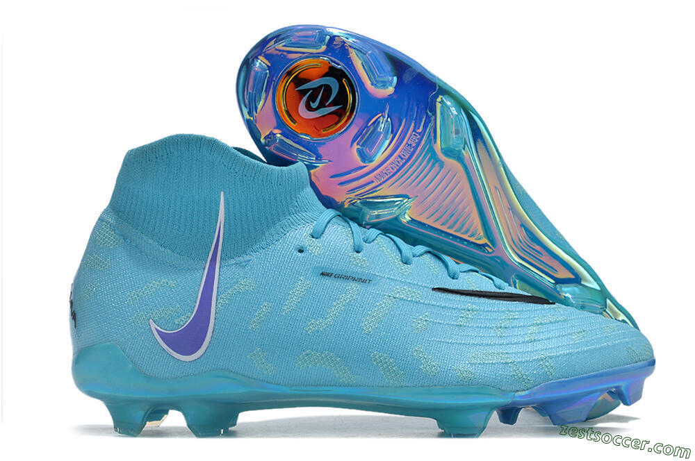 Nike Phantom Luna Elite FG High-Tops Soccer Cleats - Blue/Black/Gold 0