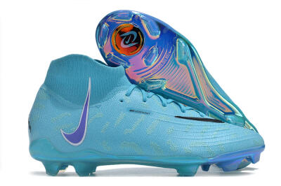 Nike Phantom Luna Elite FG High-Tops Soccer Cleats - Blue/Black/Gold