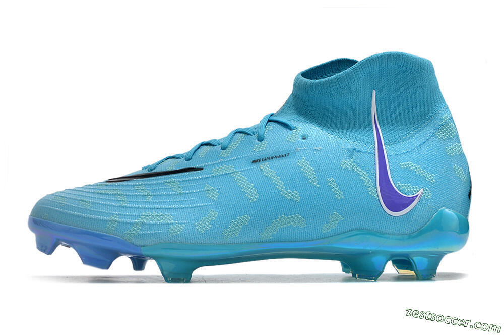 Nike Phantom Luna Elite FG High-Tops Soccer Cleats - Blue/Black/Gold 2