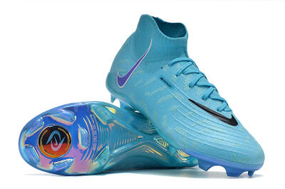 Nike Phantom Luna Elite FG High-Tops Soccer Cleats - Blue/Black/Gold