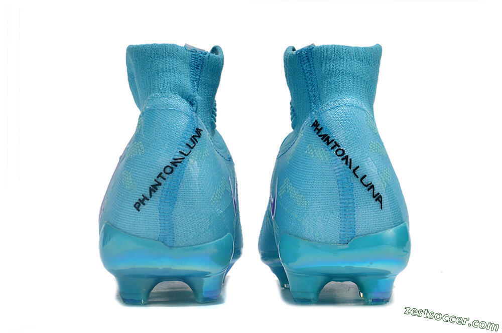 Nike Phantom Luna Elite FG High-Tops Soccer Cleats - Blue/Black/Gold 5