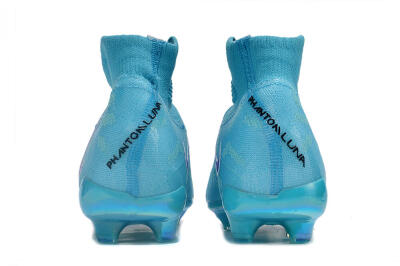 Nike Phantom Luna Elite FG High-Tops Soccer Cleats - Blue/Black/Gold