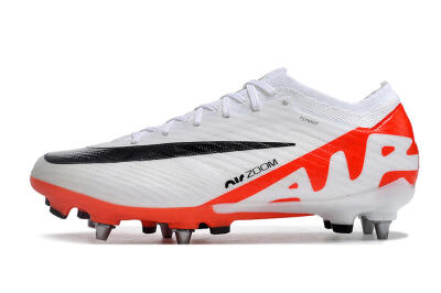 Nike Air Zoom Mercurial Vapor 15 Elite SG Low-Tops Soccer Cleats - White/Black/Red