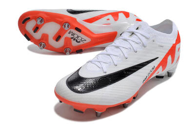Nike Air Zoom Mercurial Vapor 15 Elite SG Low-Tops Soccer Cleats - White/Black/Red