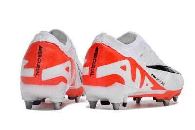 Nike Air Zoom Mercurial Vapor 15 Elite SG Low-Tops Soccer Cleats - White/Black/Red