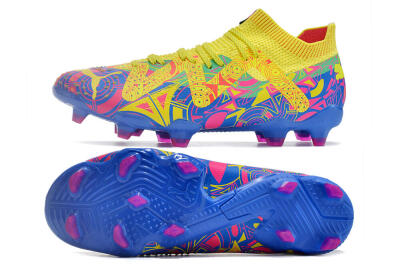 Puma Future Ultimate FG Low-Tops Soccer Cleats - Yellow/Rainbow