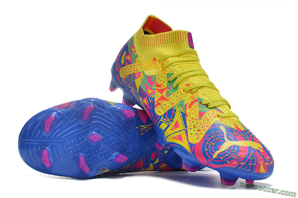 Puma Future Ultimate FG Low-Tops Soccer Cleats - Yellow/Rainbow 3