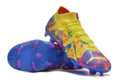 Puma Future Ultimate FG Low-Tops Soccer Cleats - Yellow/Rainbow