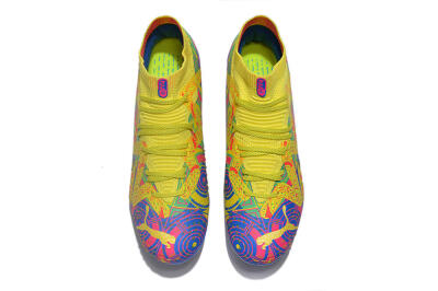 Puma Future Ultimate FG Low-Tops Soccer Cleats - Yellow/Rainbow