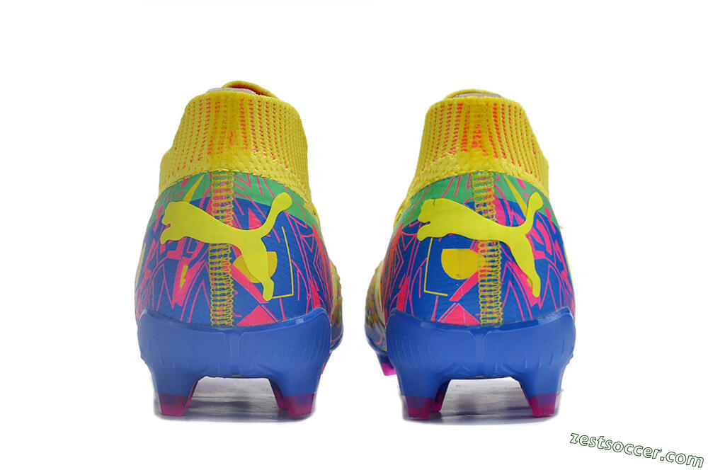 Puma Future Ultimate FG Low-Tops Soccer Cleats - Yellow/Rainbow 5