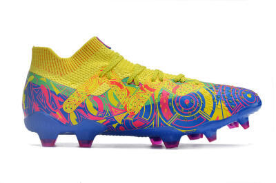 Puma Future Ultimate FG Low-Tops Soccer Cleats - Yellow/Rainbow