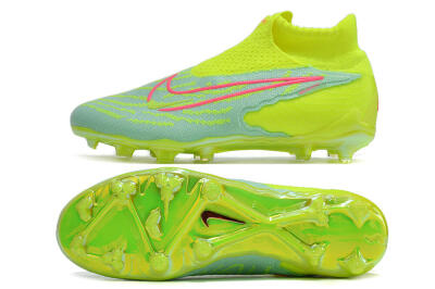 Nike Phantom GX DF Elite FG Low-Tops Soccer Cleats - Green/Yellow/Red