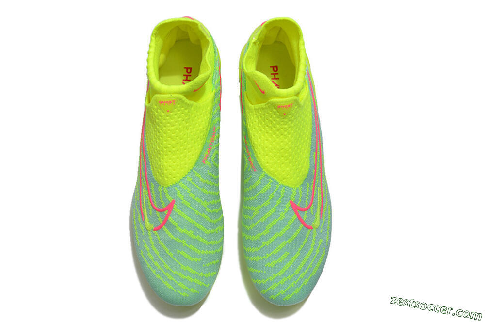 Nike Phantom GX DF Elite FG Low-Tops Soccer Cleats - Green/Yellow/Red 5