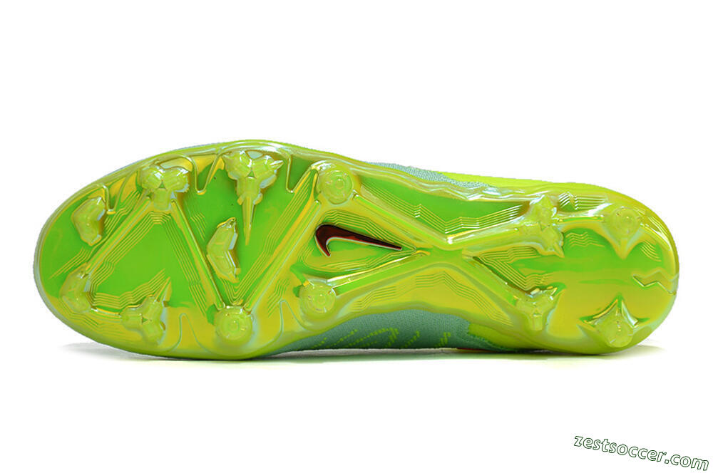 Nike Phantom GX DF Elite FG Low-Tops Soccer Cleats - Green/Yellow/Red 7