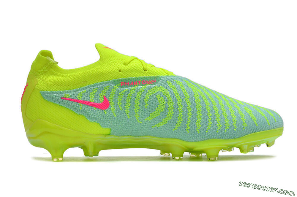 Nike Phantom GX Elite FG Low-Tops Soccer Cleats - Green/Yellow/Red 4