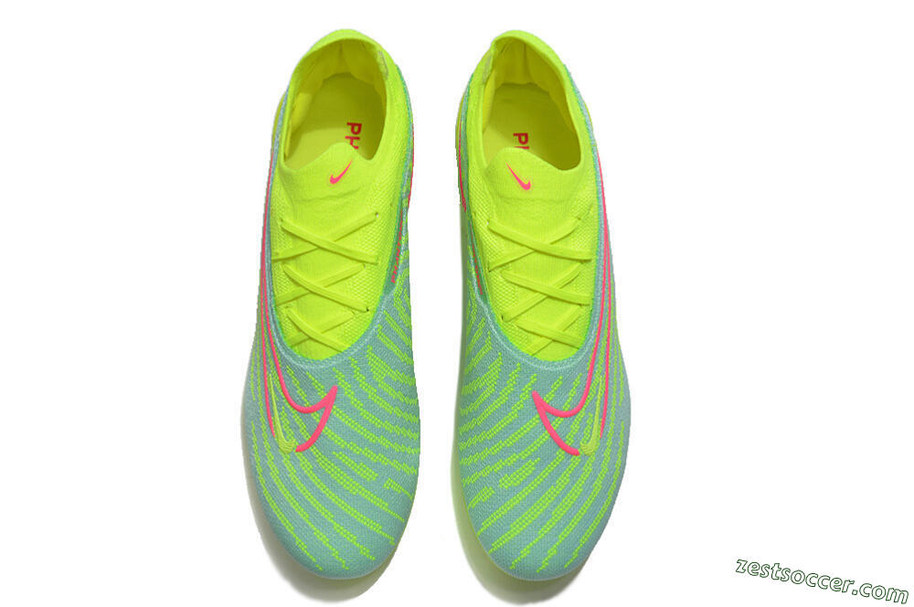 Nike Phantom GX Elite FG Low-Tops Soccer Cleats - Green/Yellow/Red 5